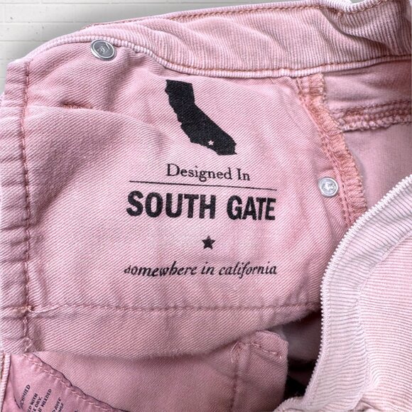 AG Adriano Goldschmied Pink Fine Wale Corduroy Prima Cigarette Ankle Pants 28 - Picture 4 of 6